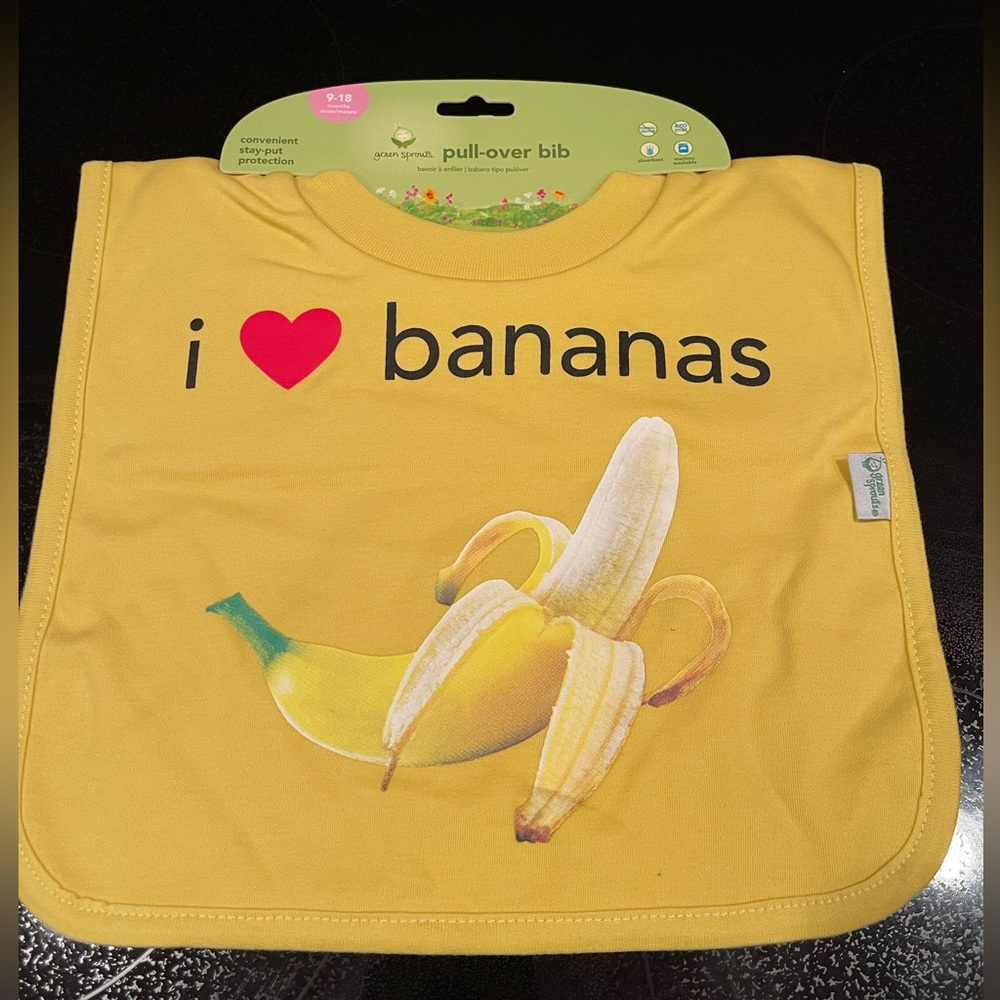 Green Spouts pull-over food bib